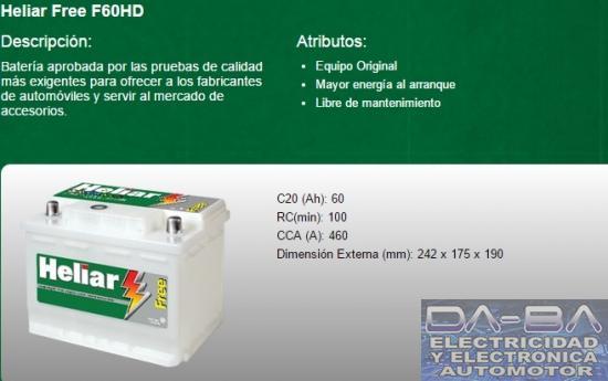 Bateria Heliar F60HD. 12x70 Alta